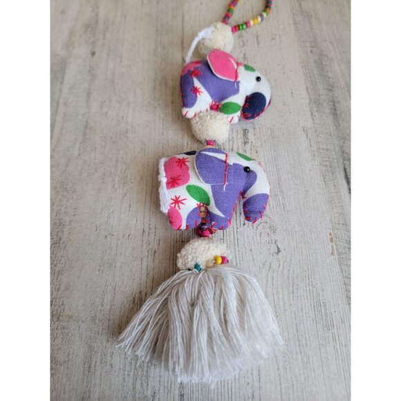 Plush unique elephant hanging ornament rainbow home decor - Picture 6 of 7